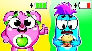 Healthy Meal Challenge Funny Kids Songs And Nursery Rhymes By Fluffy Friends