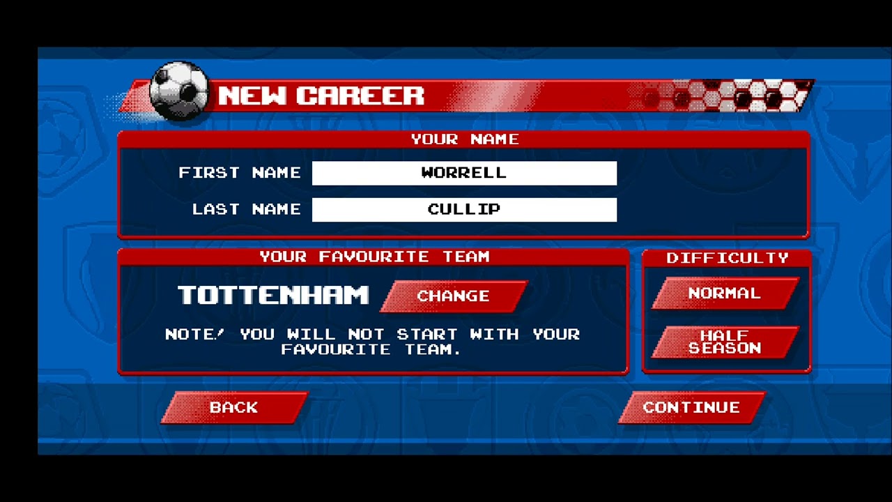 Retro soccer gameplay