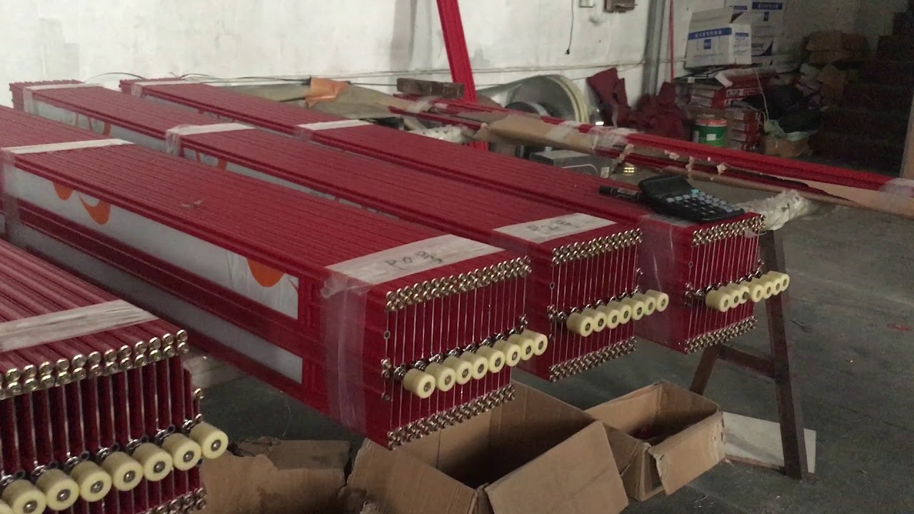 Red color sliding folding transparent polycarbonate shutter doors / closures