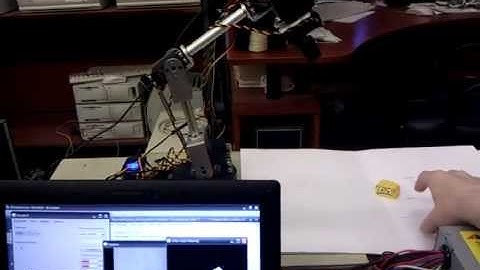 Robotic Arm movement controlled by OpenCV recognition system