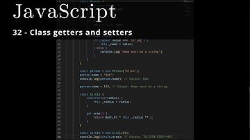 JavaScript 32 🧬 Class getters and setters