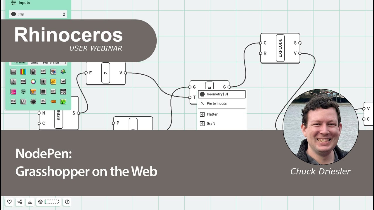 Rhino User Webinar: Nodepen, Grasshopper on the Web - YouTube