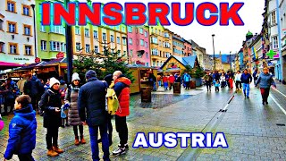 Innsbruck Austria | Tirol Winter Walk | 4K City Life