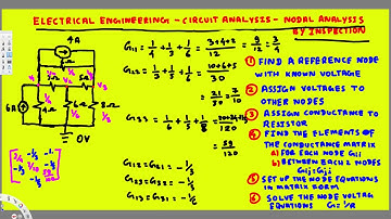 Electrical Engineering - Circuit Analysis - Nodal Anlaysis by Inspection #4