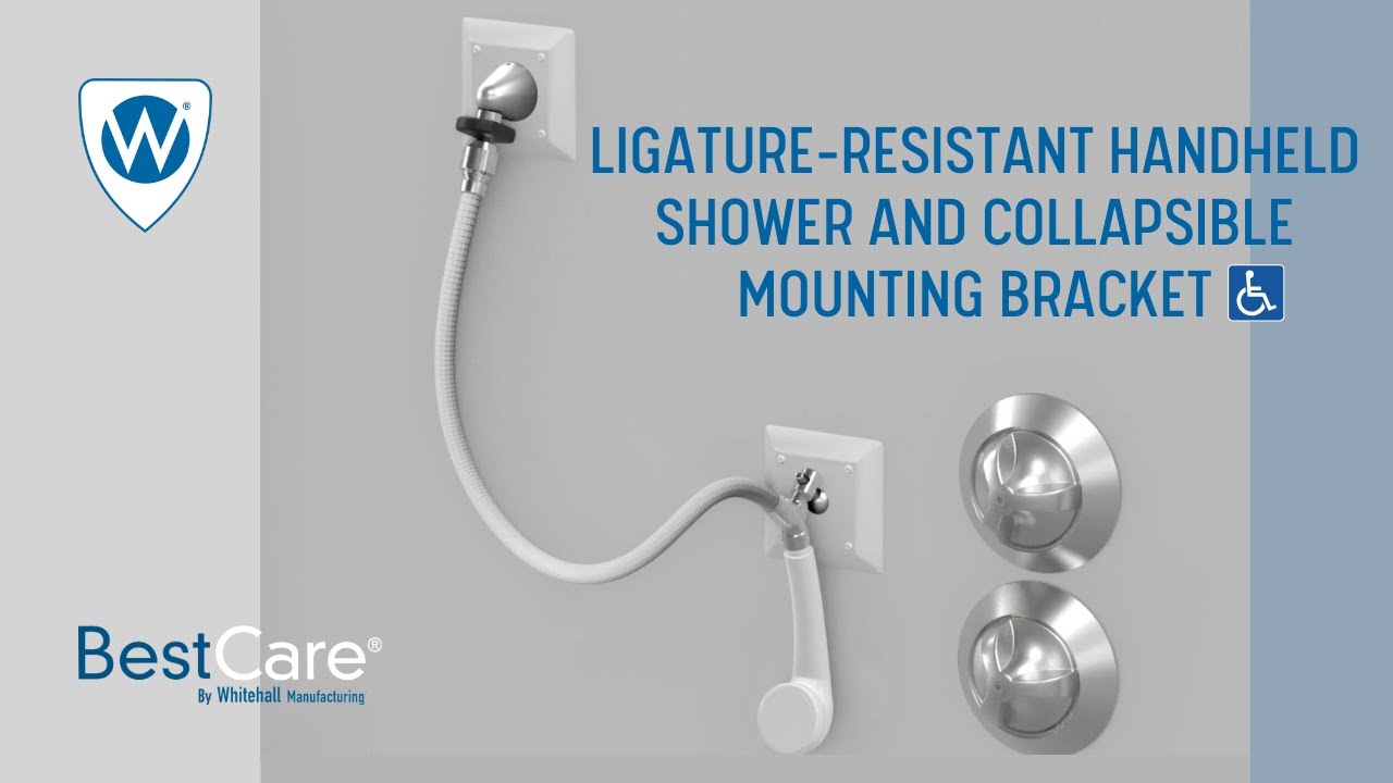 BestCare® LigatureResistant Handheld Shower & Collapsible Mounting