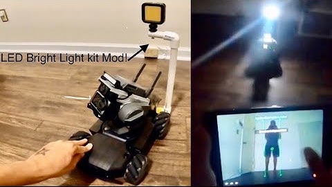 Dji Robomaster S1 LED Bright Light Mod & now the Active track is more affective to follow at Night!