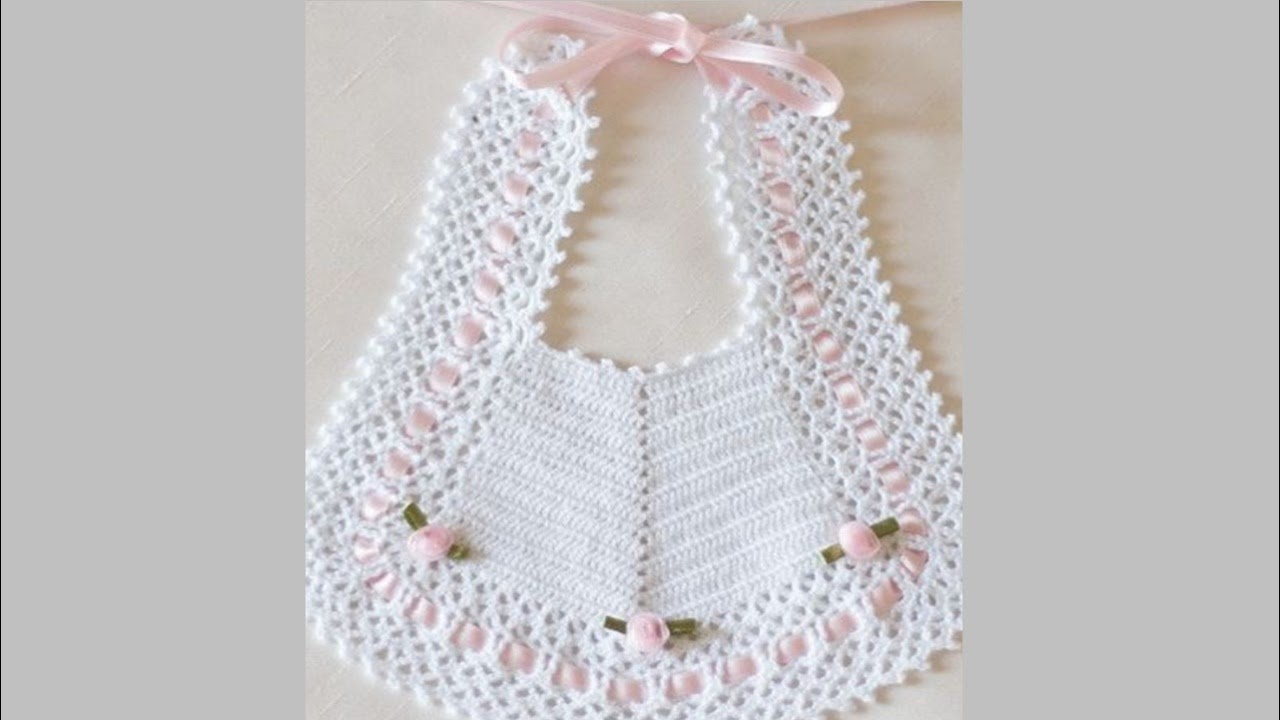 BABERO PARA BEBÉ TEJIDO A CROCHET O GANCHILLO - PASO A PASO - TEJIDO FÁCIL - BABY BIB- #KNITTING