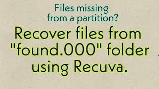 Recover files from 