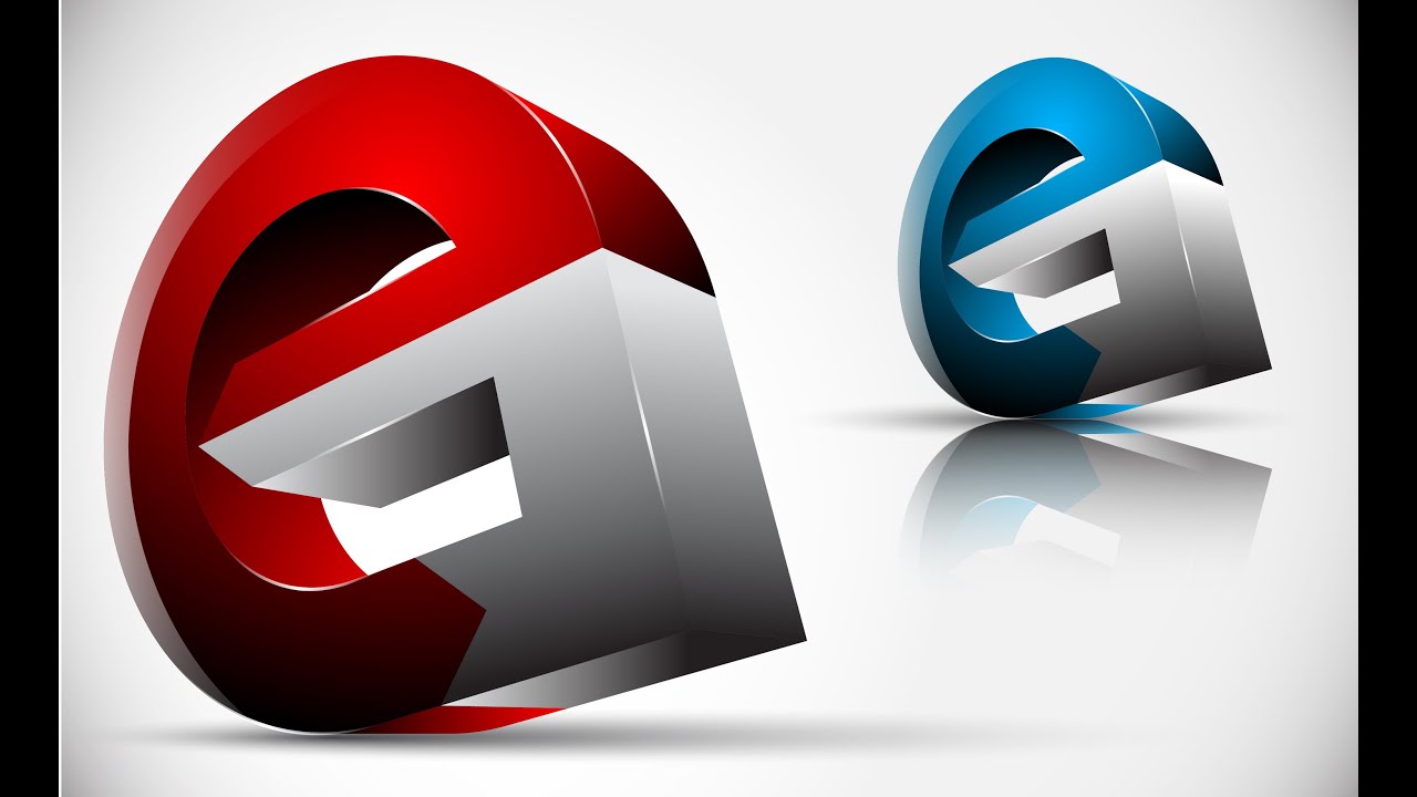 How to create FULL 3D Logo Design in Adobe Illustrator CS5 HD1080p (eG