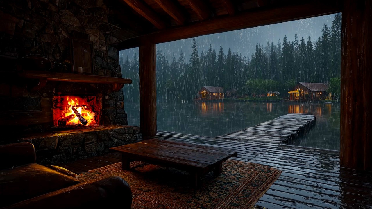 Soft Guitar Rain Autumn Cafe for Letting Go of Memories – Emotional Release