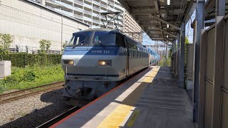 【廃車】JR貨物 EF66 115号機+コキ24B 吹A26仕業[1097レ] 名古屋タ行 小田栄駅通過！