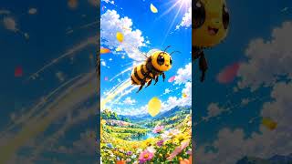 fluffy Bee ghibli Vibes 🌈🌞🐝 #ghiblistyle #ghibli #bee #natureasmr
