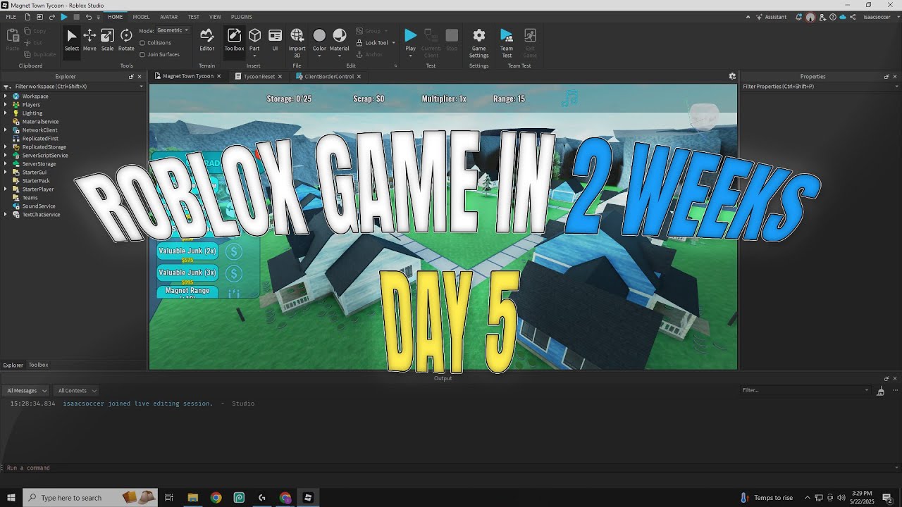 Making a Roblox Game in 2 Weeks | Day 5 - YouTube