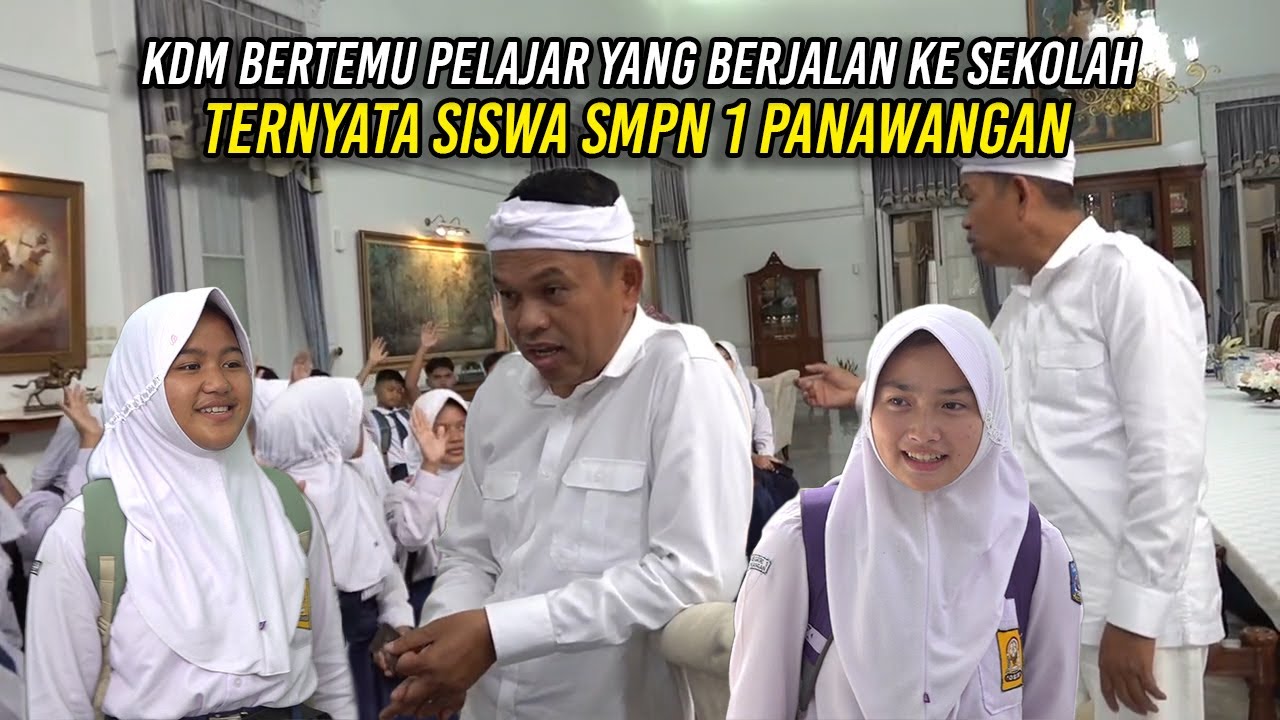 KDM BERTEMU PELAJAR YANG BERJALAN KE SEKOLAH | TERNYATA SISWA SMPN 1 PANAWANGAN