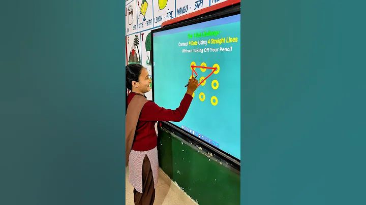 The 9-Dot Challenge–Connect 9 Dots Using 4 Straight Lines Without Taking Off Pencil #shorts #puzzle thumbnail