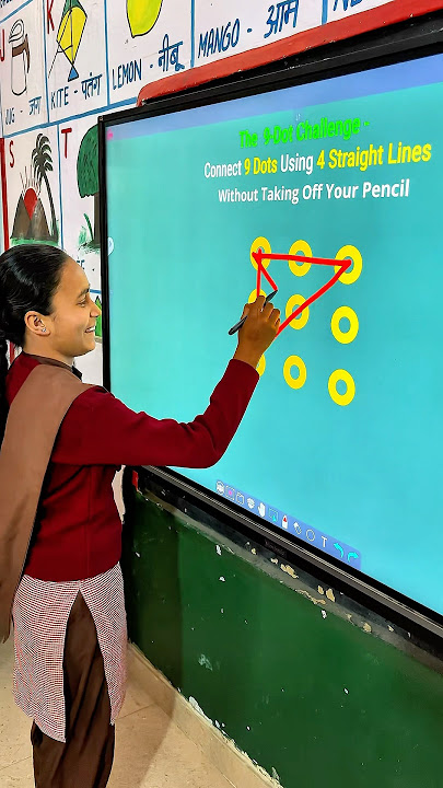 The 9-Dot Challenge–Connect 9 Dots Using 4 Straight Lines Without Taking Off Pencil #shorts #puzzle