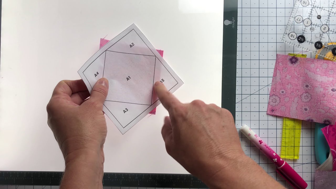 How to Use the Bloc Loc Ruler to Trim Half Square Triangles 