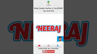 Make Double outline in CorelDRAW Tips and Tricks #coreldraw #shorts