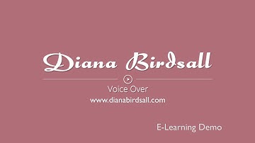 Diana Birdsall Elearning Voice Over Demo