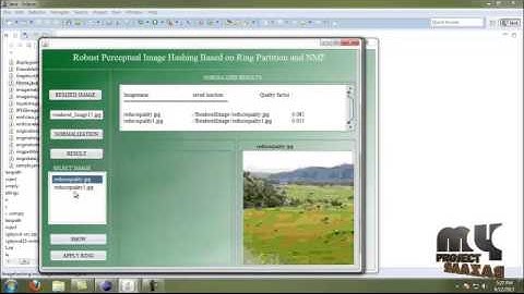 Final Year Projects | Robust Perceptual Image Hashing Based on Ring Partition and NMF