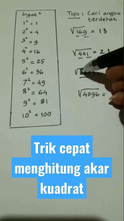 Trik cepat menghitung akar kuadrat #shorts #maths #math