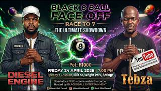 Diesel Engine Vs Tebza R1,000 Money Match: Frame 26 Black8Ball Face-Off 24 April 2026!