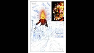 Ghost Rider × Deadpool.#Marvel #GhostRider #Deadpool #ComicArt #ComicArtist