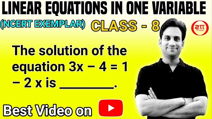 The solution of the equation 3x – 4 = 1 – 2 x is _________.