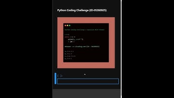 Python Coding Challenge ID 01260925
