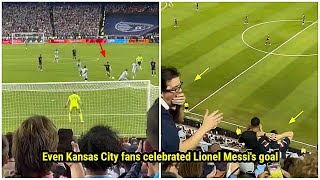 The fans' incredible reaction to Lionel Messi's long-range goal vs Sporting Kansas City 🤯🐐
