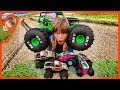 RC Grave Digger Monster Truck Zombie Crushing!