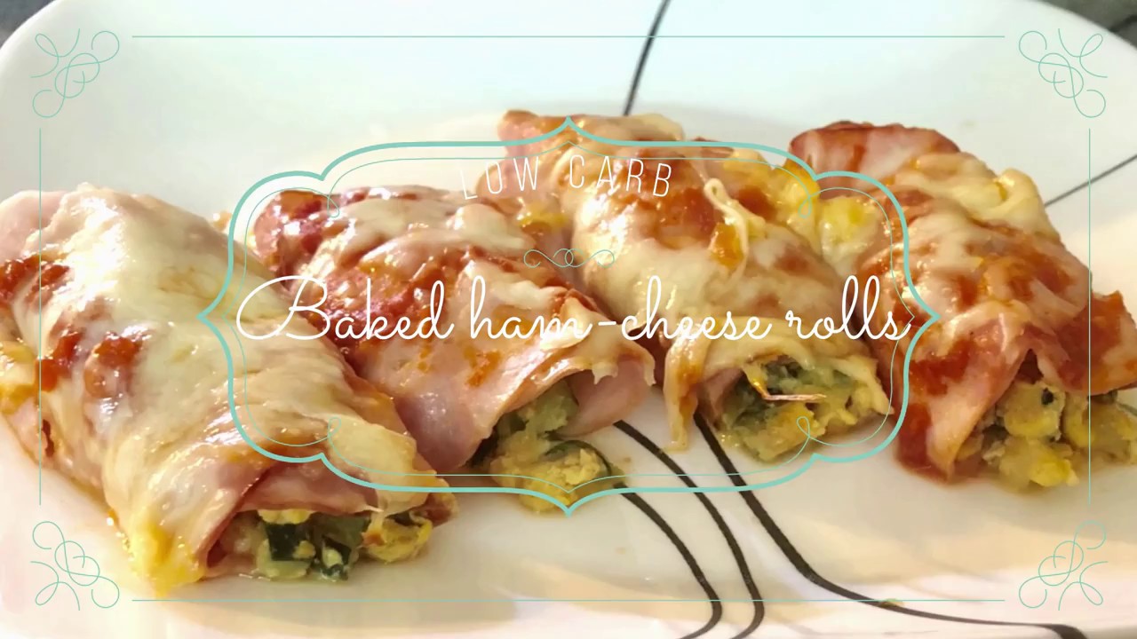 Low Carb Keto Baked Ham and Cheese rolls