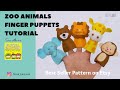 Making Zoo Animals Felt Finger Puppets (Easy Tutorial)