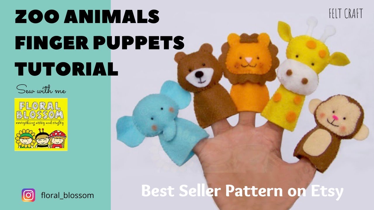 Diy Felt Hand Puppet Making Materials Kit Lovely Animals Theater