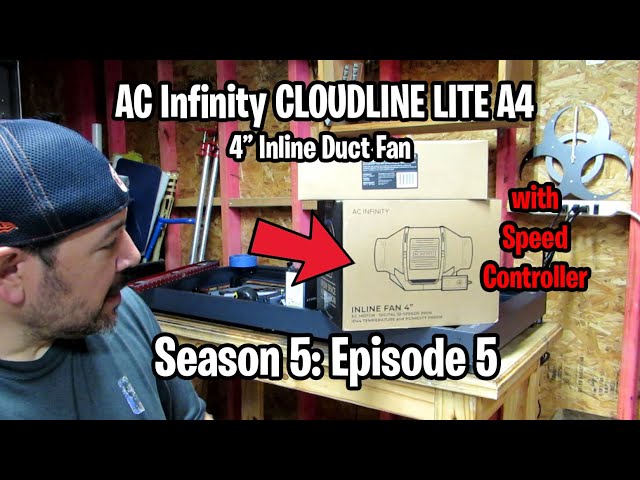  AC Infinity CLOUDLINE A4, Quiet 4” Inline Duct Fan with Speed  Controller, EC Motor - Ventilation Exhaust Fan for Heating Cooling Booster,  Grow Tents, Hydroponics : Patio, Lawn & Garden