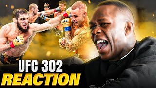 Israel Adesanya Reacts To Islam Submitting Dustin After 5 Round WAR at UFC 302