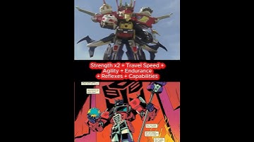 Go-On Red (with Engine Gattai Engine-Oh) VS Optimus Prime (Transformers IDW Comics) / Remake Version