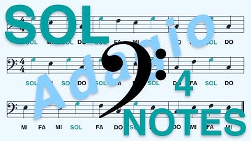 Bass (F) Clef, Do Re... (Ti): Learn to Read the SOL Note in Less Than 2 Minutes (Adagio, 4 Notes)