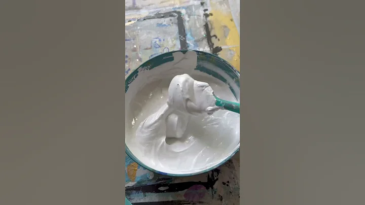 Perfect Texture paste consistency: molding paste mixed with acrylic paint 🎨 #texturedart