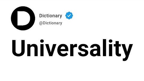 Universality Meaning In English