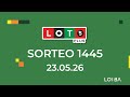 LOTO 5 PLUS - Sorteo N°1445 - Resultados 23/05/2026
