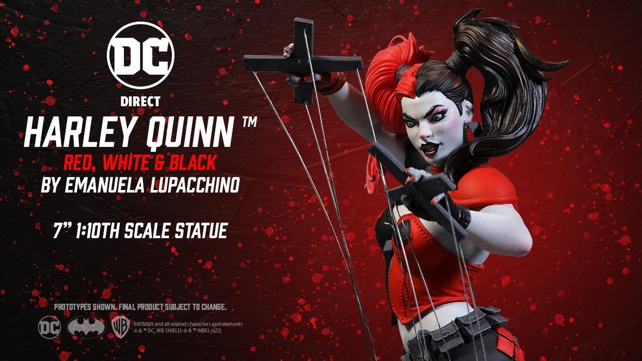 DC DIRECT statue Harley Quinn Red White & Black by Stjepan Sejic