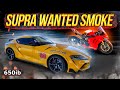 Lady driving new supra tried to race my ducati v4 r