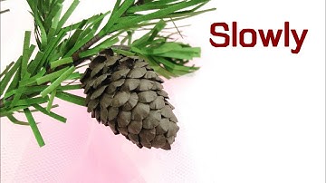 ABC TV | How To Make Pine Cones Branch With Hole Punch (Slowly)- Craft Tutorial