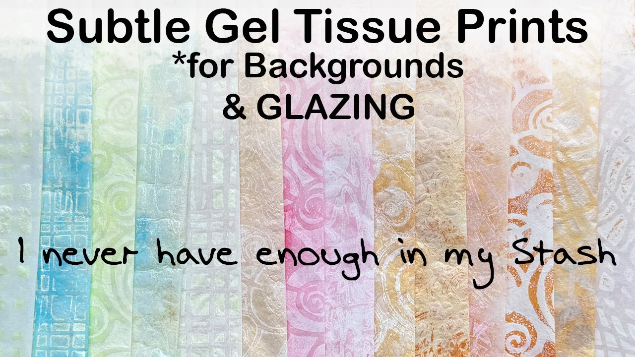 Нежные гелевые принты на бумаге для фона и глазури в проектах смешанной техники #collageartjournal