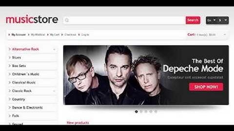 Preview Responsive Music Store TMT Magento