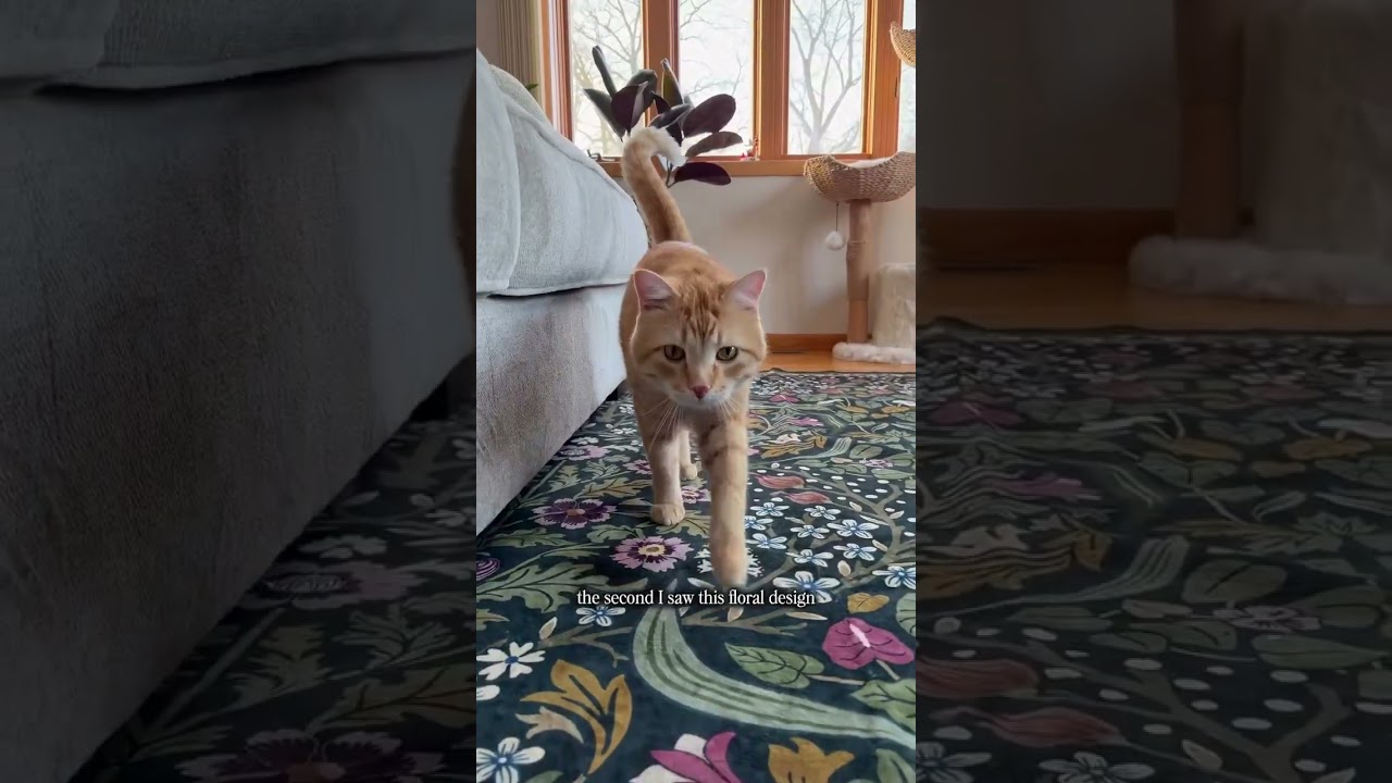 Home Refresh with Washable Green Floral Rugs #lahomerugs #washablerug #lahome #rugs #homedecor