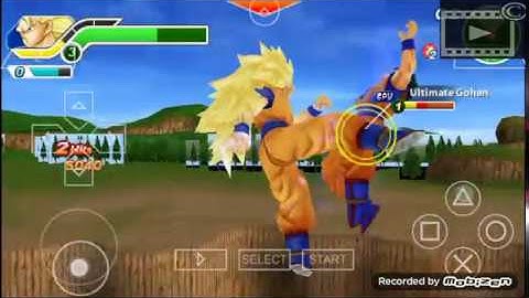 Goku ssj3 vs Ultimate Gohan - dbz tenkaichi tag team