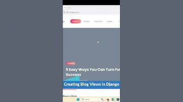 Creating blog views in django #djangodevelopment #coding #tutorial #programming #webdevelopment