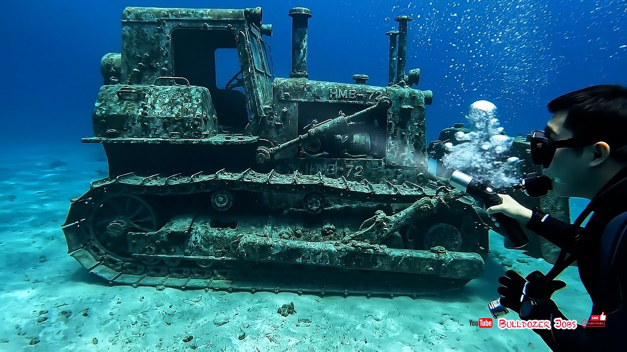 Abandoned Bulldozer Rescued From Sea After 50 Years, Reviving Abandoned at Sea By Nature, RESTORED
